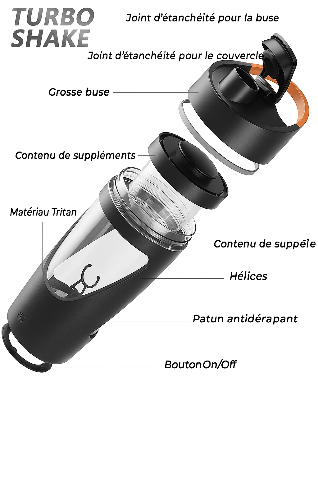 Shaker électrique rechargeable